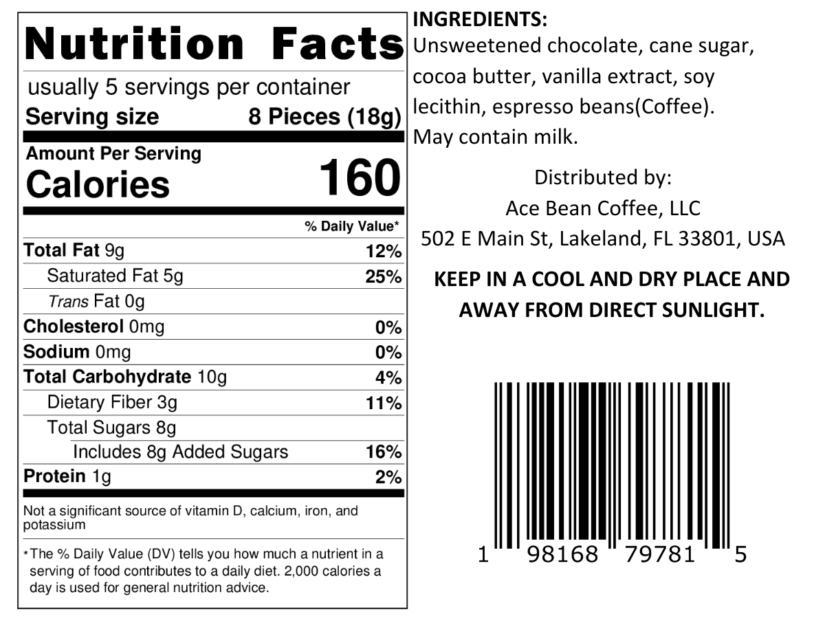 5.56 Dark Chocolate Espresso Bites